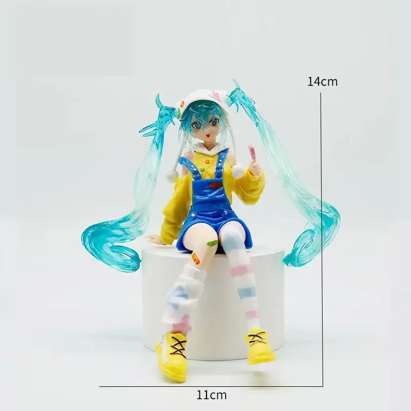 Gorąca wyprzedaż! Na stanie! Figurka Hatsune Miku - Lollipop Ver. - PVC 14CM, figurka anime, model kolekcjonerski.