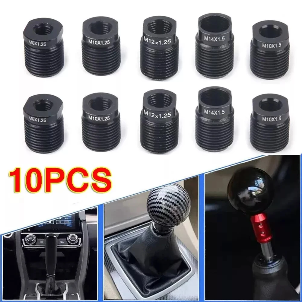 10Pcs Car Gear Shift Knob Thread Adapter Nut Insert M12*1.25 M10*1.25 M8*1.25 M10*1.5 Automobile Accessories