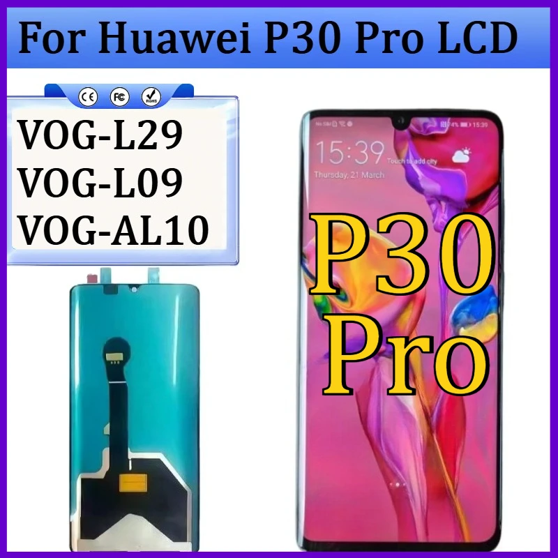 

New OLED for Huawei P30 Pro LCD VOG-L29 VOG-L09 VOG-AL10 Display Touch Screen Digitizer Assembly for Huawei P30Pro Replacement