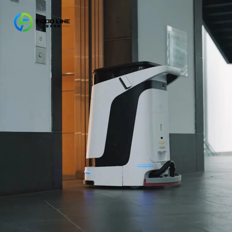 New Electric Industrial Robotic Floor Cleaner with Scrubbing and Mopping Features for Office Complexes