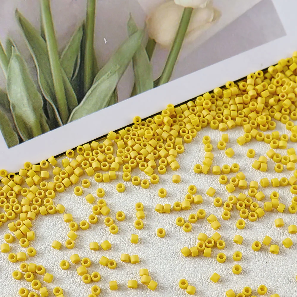 Sandgestrahlte Glasperlen der Serie 1,6 mm, Miyuki Delica, 10 g, Schmuckherstellungskomponenten, japanischer Import, geeignet für verschiedene Anwendungen – Detail 3