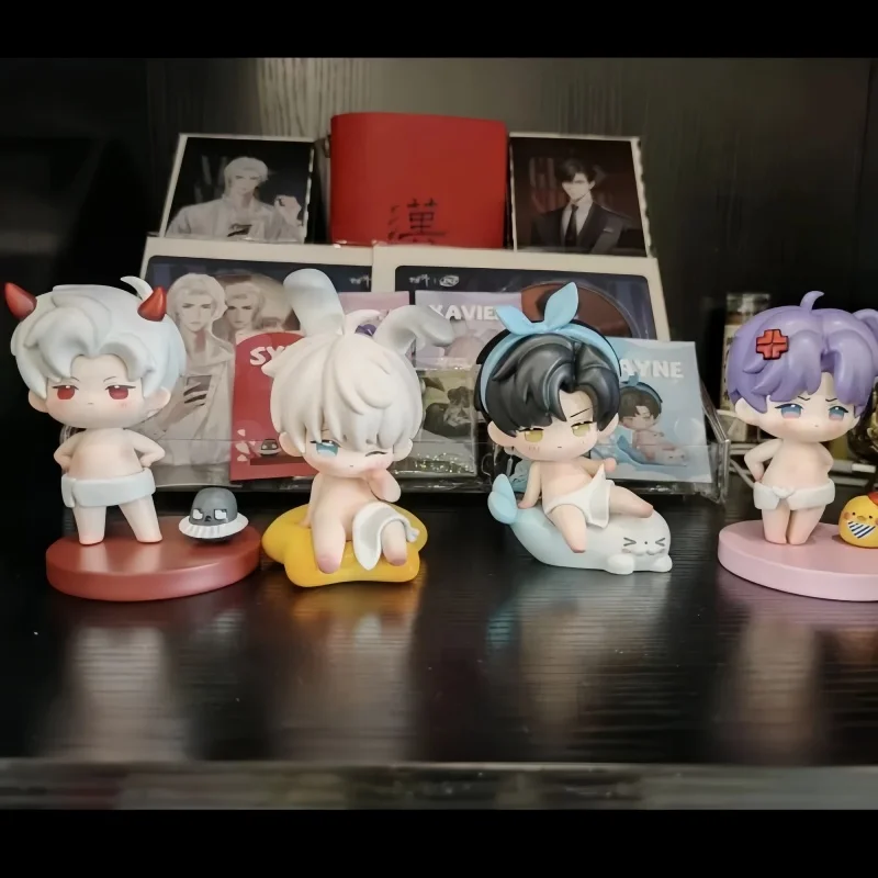 

Love And Deepspace Action Figure Bath Towel Series Sylus Rafayel Zayne Xavier Kawaii Model Doll Collection Room Desk Toys Gifts