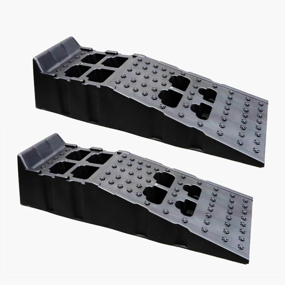 2 Pcs RV Accessories Wheel stopper Repair the slope Rubber Anti slip Nail Car Repair Ramp 90x32.5x16cm