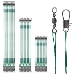 60Pcs Fishing Leader Line Stainless Steel Wire Leader Fishing Lure Leaders for Catfish Rig Fishing Leaders 15cm/20cm/25cm