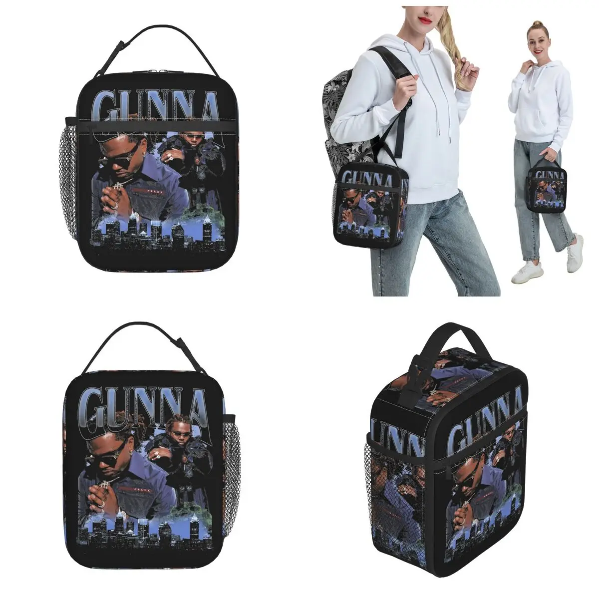 Gunna Wunna-fiambrera térmica portátil para el trabajo, aislante fiambrera para guardar alimentos, accesorios para cantantes, Rap, Hiphop