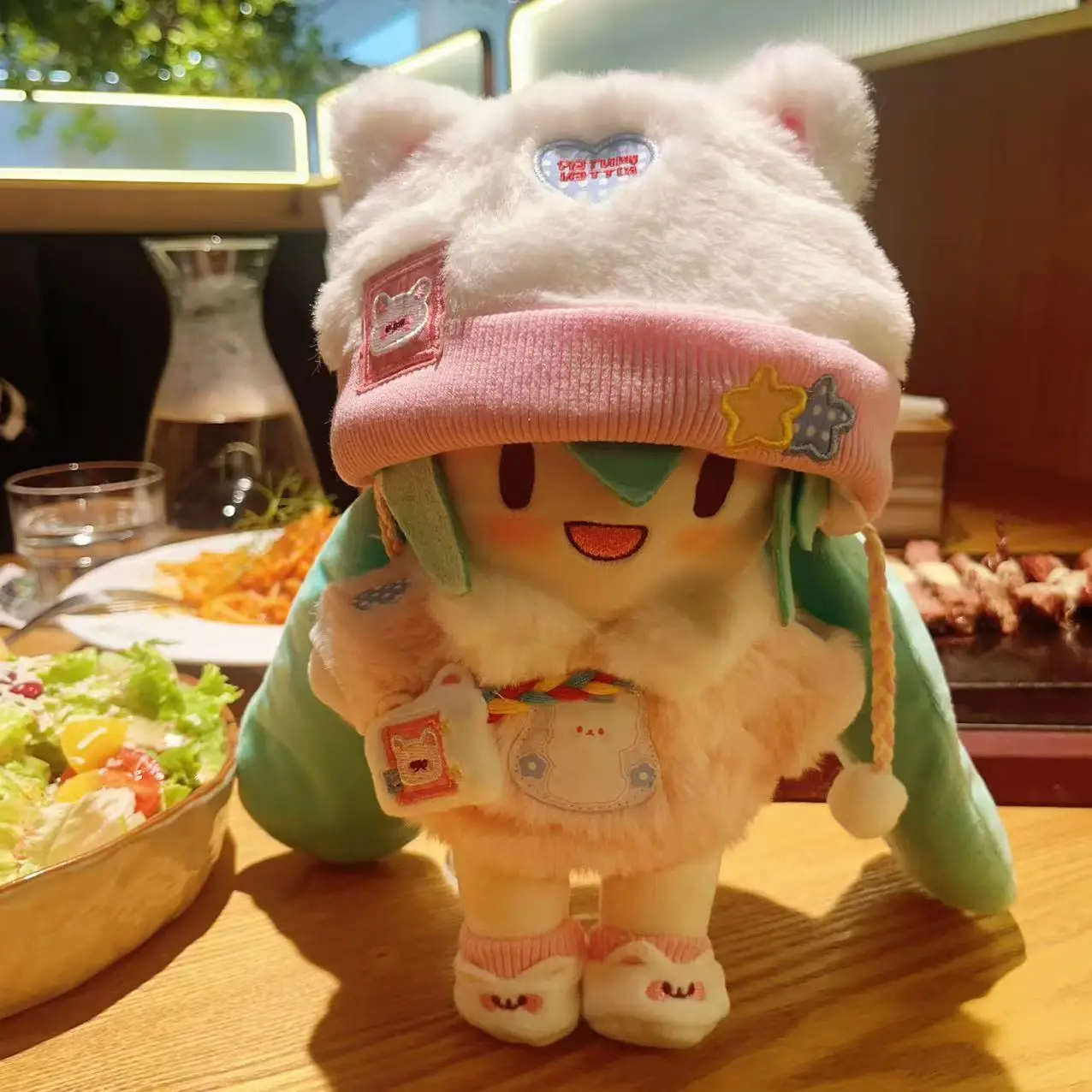 

15 cm Hatsune Miku Plush Doll - Soft Stuffed Anime Cuddle Toy Kawaii Removable Outfit, Companion for Bed & Sofa Kawaii Gifts