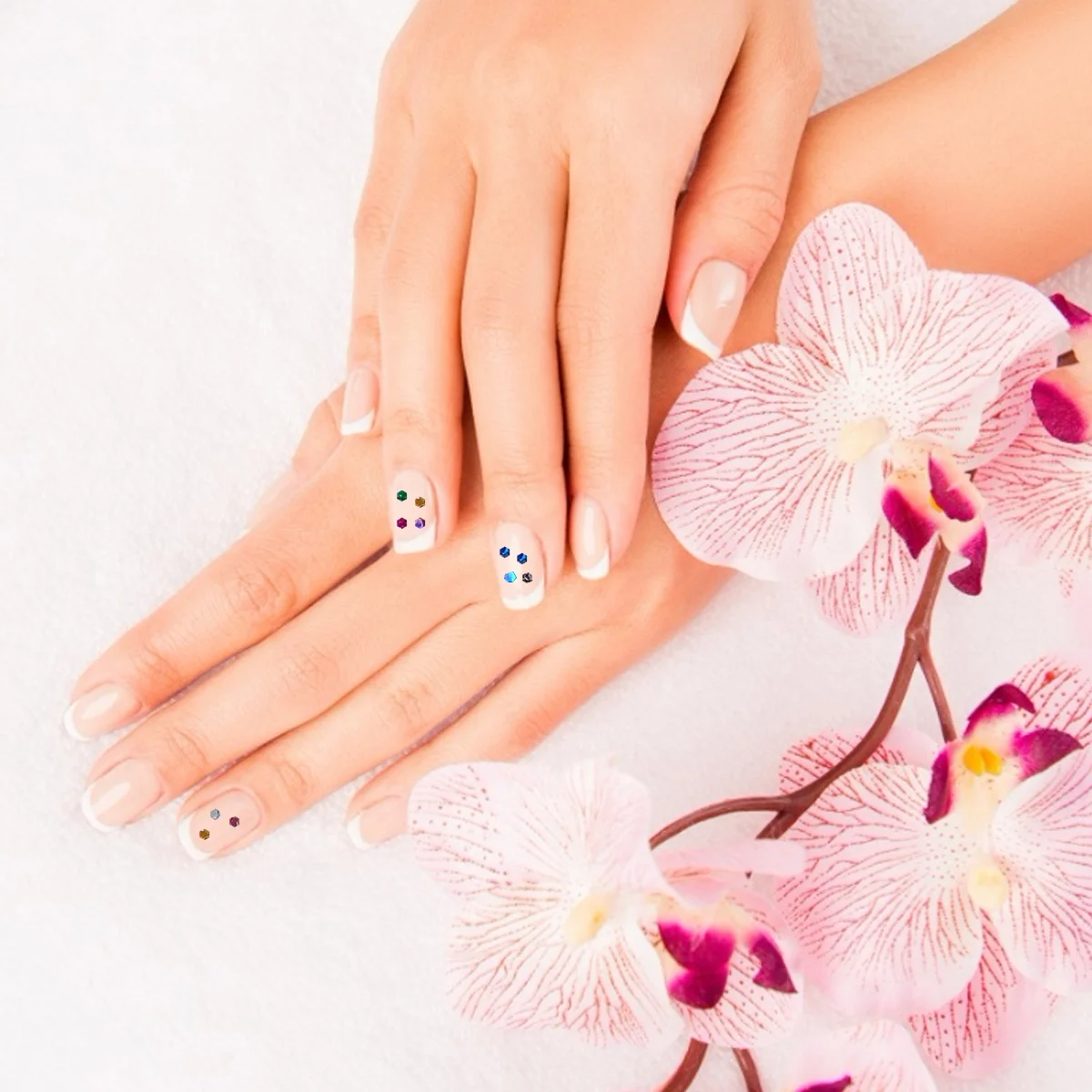 

12Pcs Hexagonal Shape Nail Sequins DIY Manicure Accessories Professional Home Use Attractive Nail Art Supplies