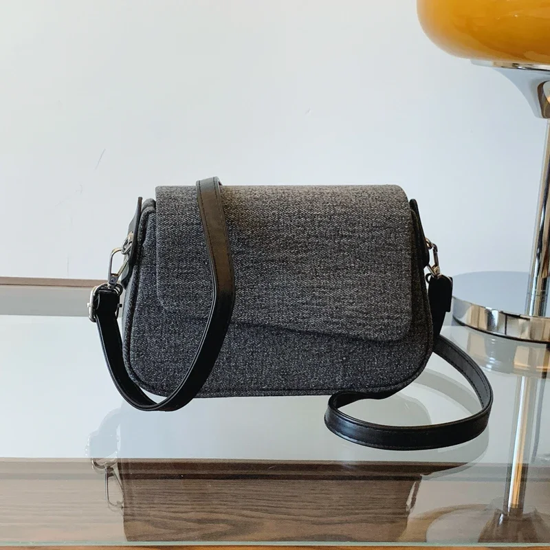 Casual Denim kwadratowe torby na ramię i Crossbody Retro klasyczny styl projektanta torby damskie pod pachami 2024 moda nowa wysoka jakość