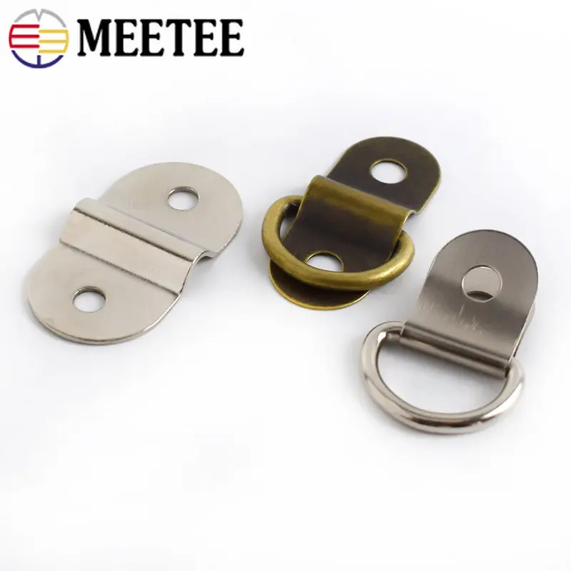 5 pezzi in metallo D anello rivetti fibbie arco ponte clip chiusura portachiavi scarpe stivali escursionismo gancio artigianale in pelle borsa fai