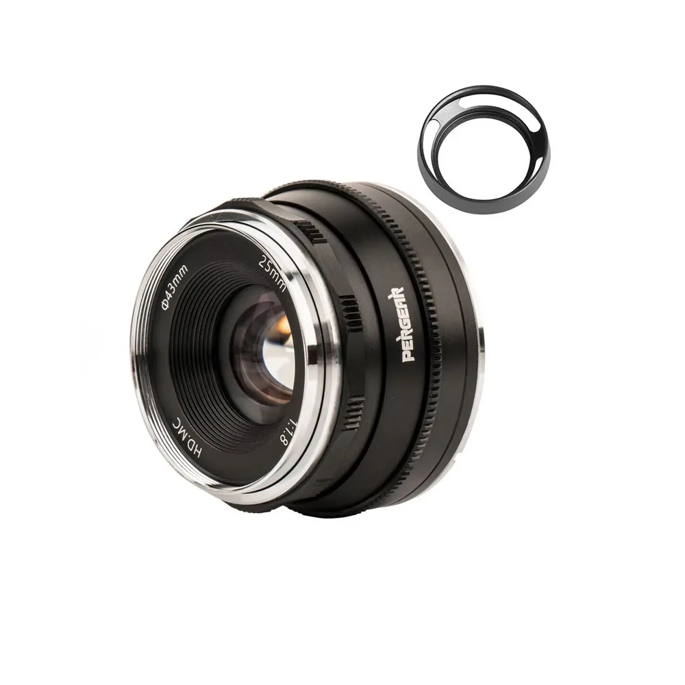 

Pergear 25mm F1.8 Manual Focus Fixed Lens for Olympus Panasonic Micro Four Thirds MFT M4/3 Cameras