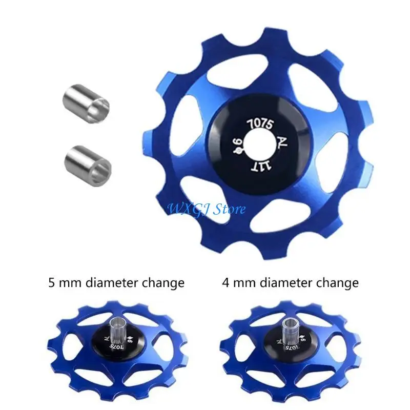 37JE Bike Rear Derailleurs Jockeys Wheel 11T Steel Bearing Pulleys Bike Guide Roller
