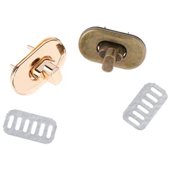 Mini Oval Twist Lock Metal Closure Buckle Turn Locks For Purse Wallet Women's Handbag Shoulder Bag Accessories