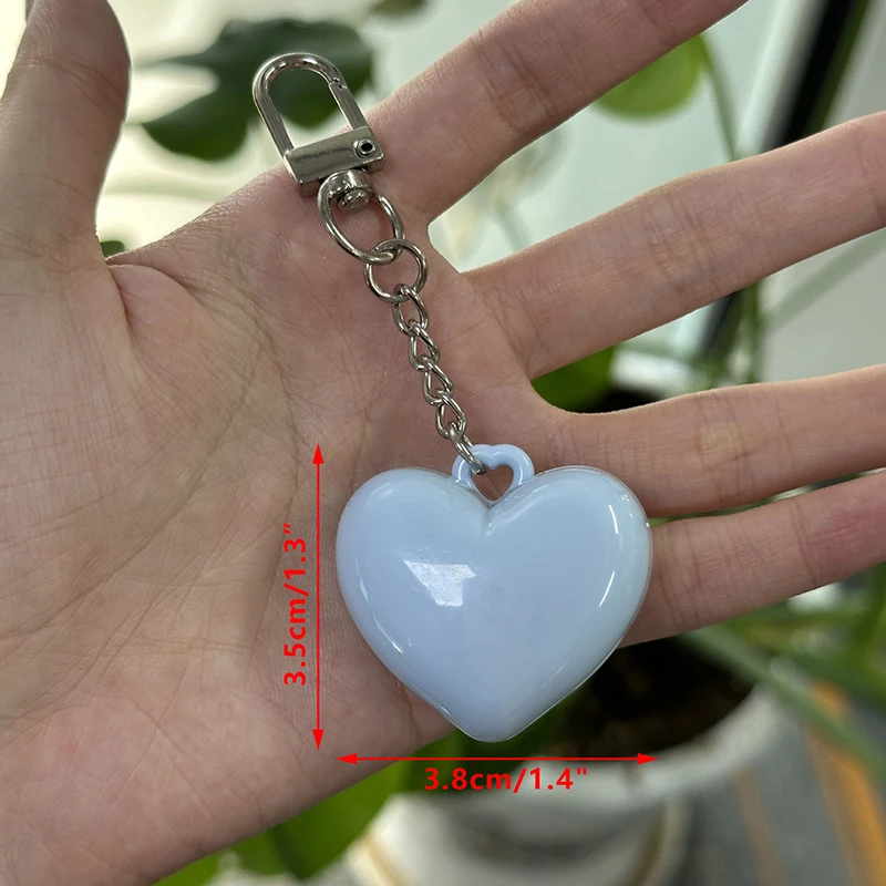 5色ハートキーホルダーパレット空のメイクアップコンパクトDIY詰め替えケースポータブル化粧品収納小さなチークコンテナYY26