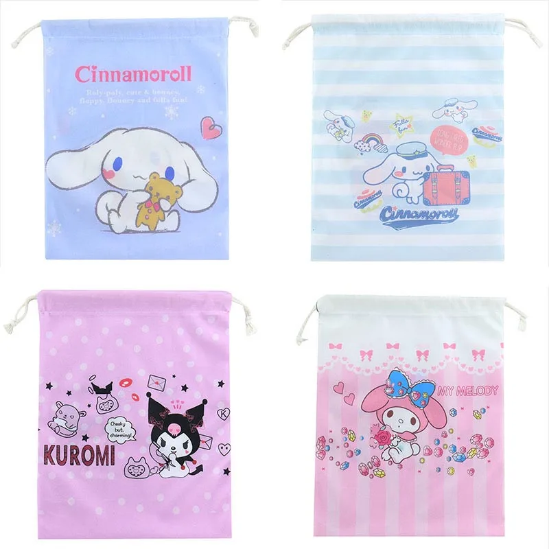 Imagem -02 - Sanrio Kuromi Melody Pencil Case Bonito Cinnamoroll Bolsa de Armazenamento Papelaria Presente Material Escolar 24 Pcs por Lote