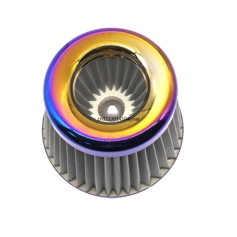 For 63/70/76/90/101mm Blue‑plated Stainless Steel High Flow Mushroom Air Filter Car Intake Modification Parts
