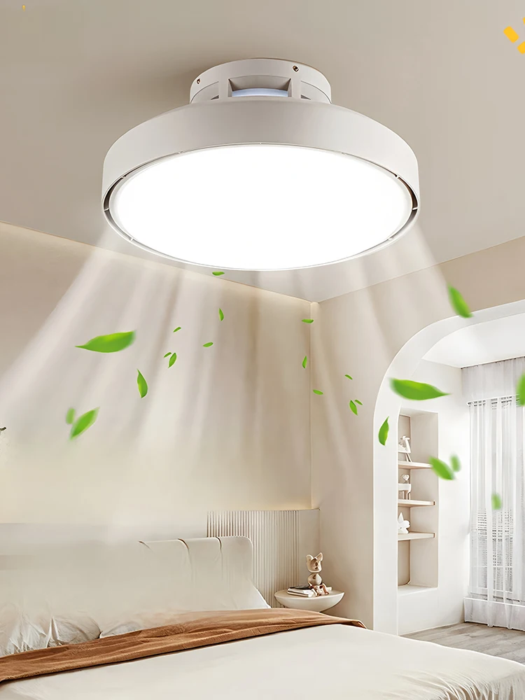 IRALAN Deckenventilator mit Licht, einfach ohne Ventilatorflügel, elektrischer Ventilator, Nachtlicht, Design, Beleuchtung, Fernbedienung, dimmbare Ventilatorlampe