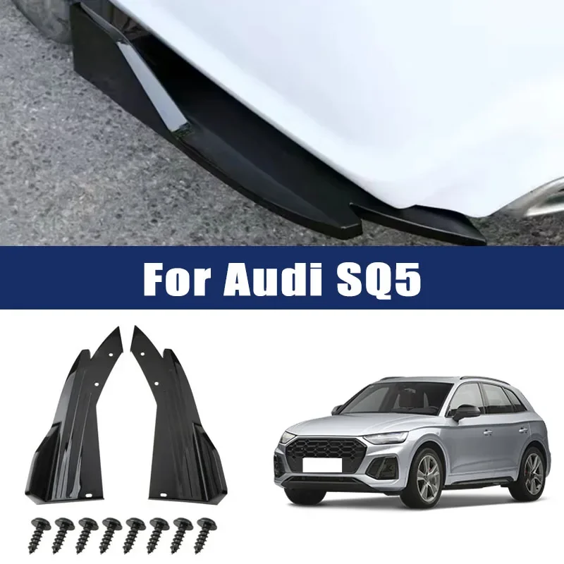 

Car Rear Bumper Spoiler Lip Carbon Fiber Wing Trim Protection Anti-crash Diffuser Side Skirt Wrap Angle Splitter For Audi SQ5