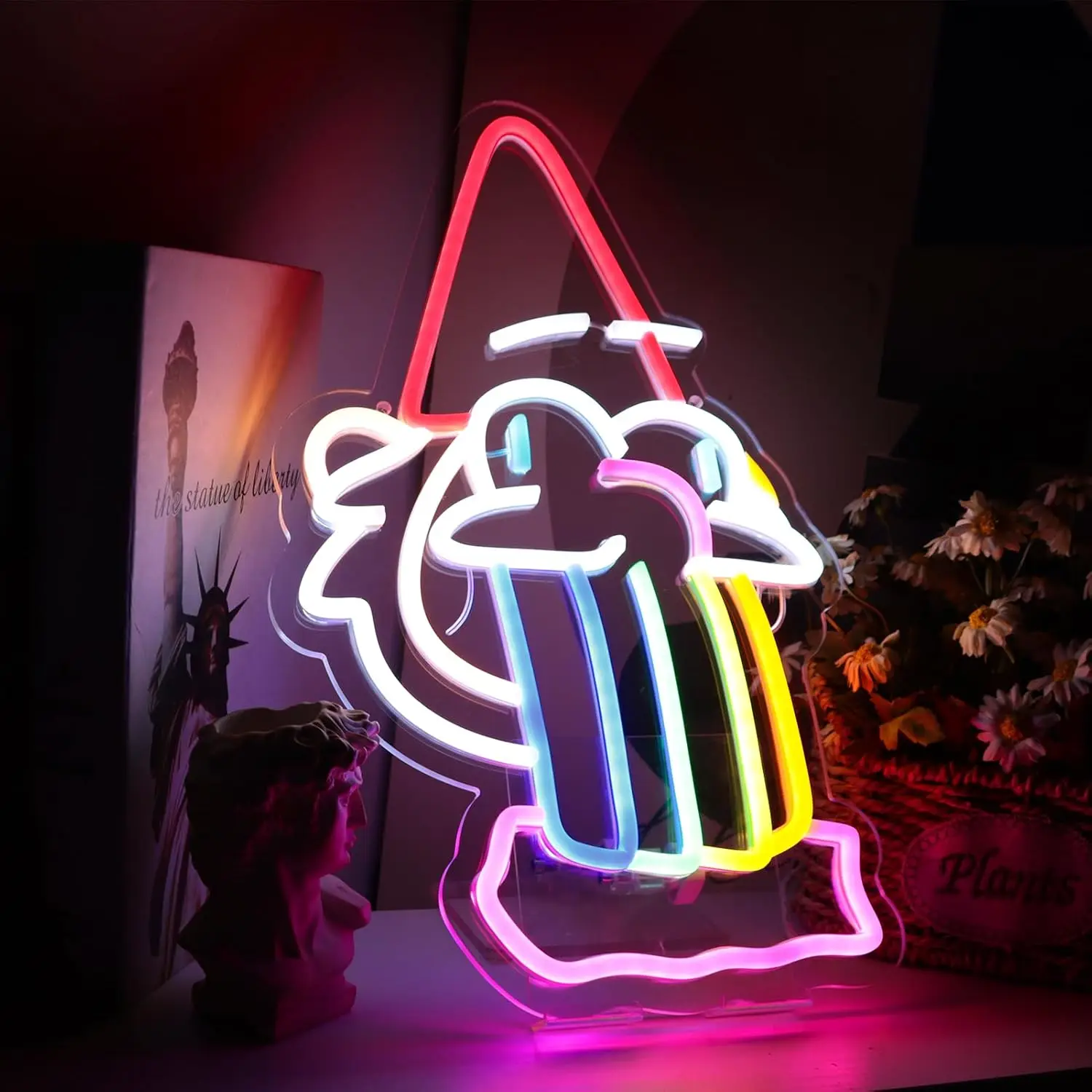 Gravty Fall Dwarfs Spit Out Rainbow Neon Sign Anime LED Neon Light Bedroom Bar Living Room Wall Decor USB Powered Gamer Gifts view 5