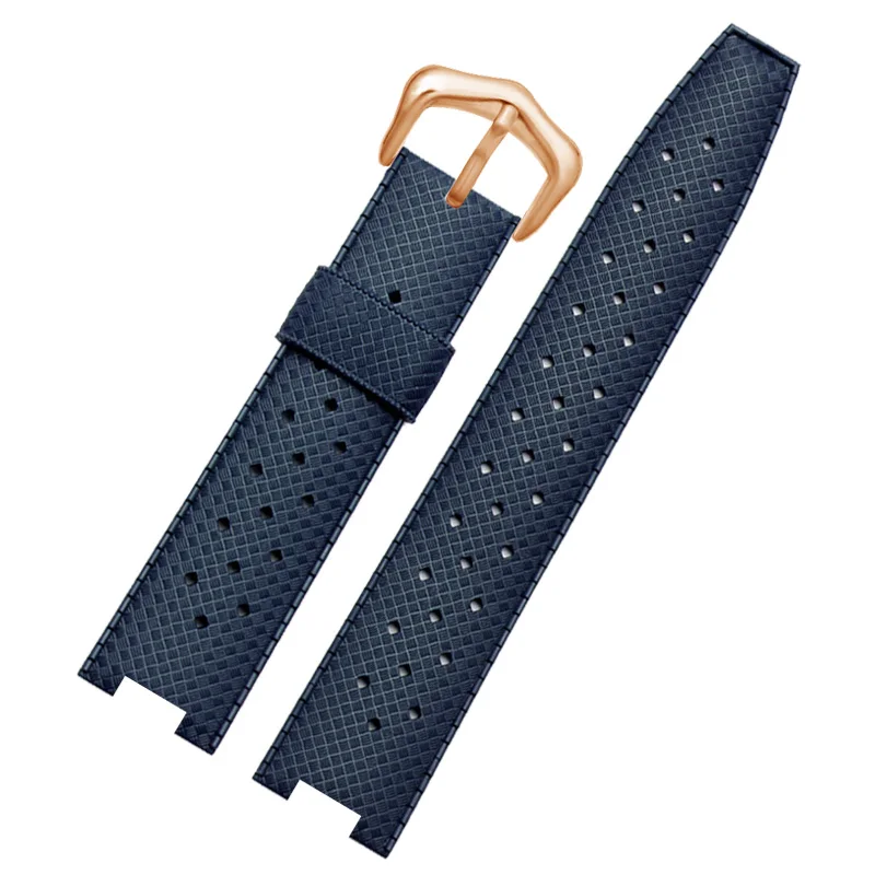 Rubber watch strap for cartier Pasha series watchband notched Wristband Bracelet 20*10mm 20*12mm 20*15mm men\'s watch accessories