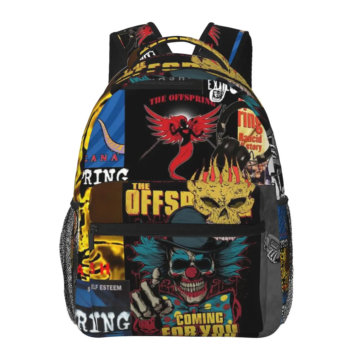 

Punk Rock Band The Offspring Logo Print Student Backpack School Bag Hiking Daypack for Men Women Fashion Bookbag Shoulder Bags