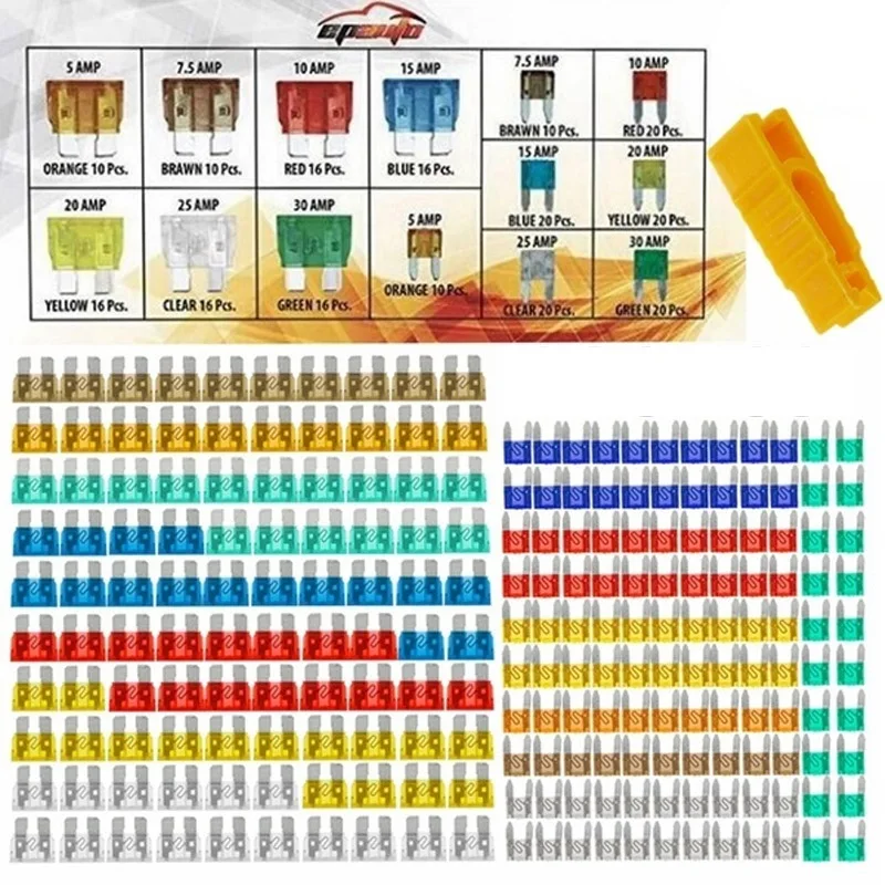 28/220PCS Mini Medium Fuses for Cars Blade Automotive Fuse Car Kit Fuse Set Truck Accessories 5A/7.5A/10A/15A/20A/25A/30A