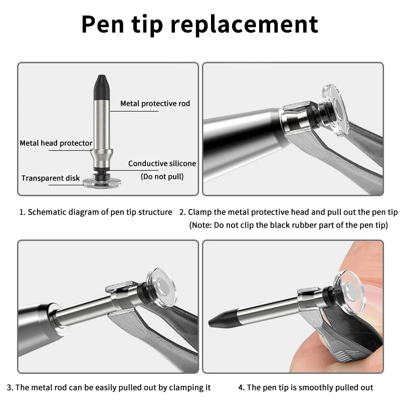 Universal Transparent Disc Stylus Nano Silicone Replacement Nibs For Ipad Universal Capacitive Touch Pencil