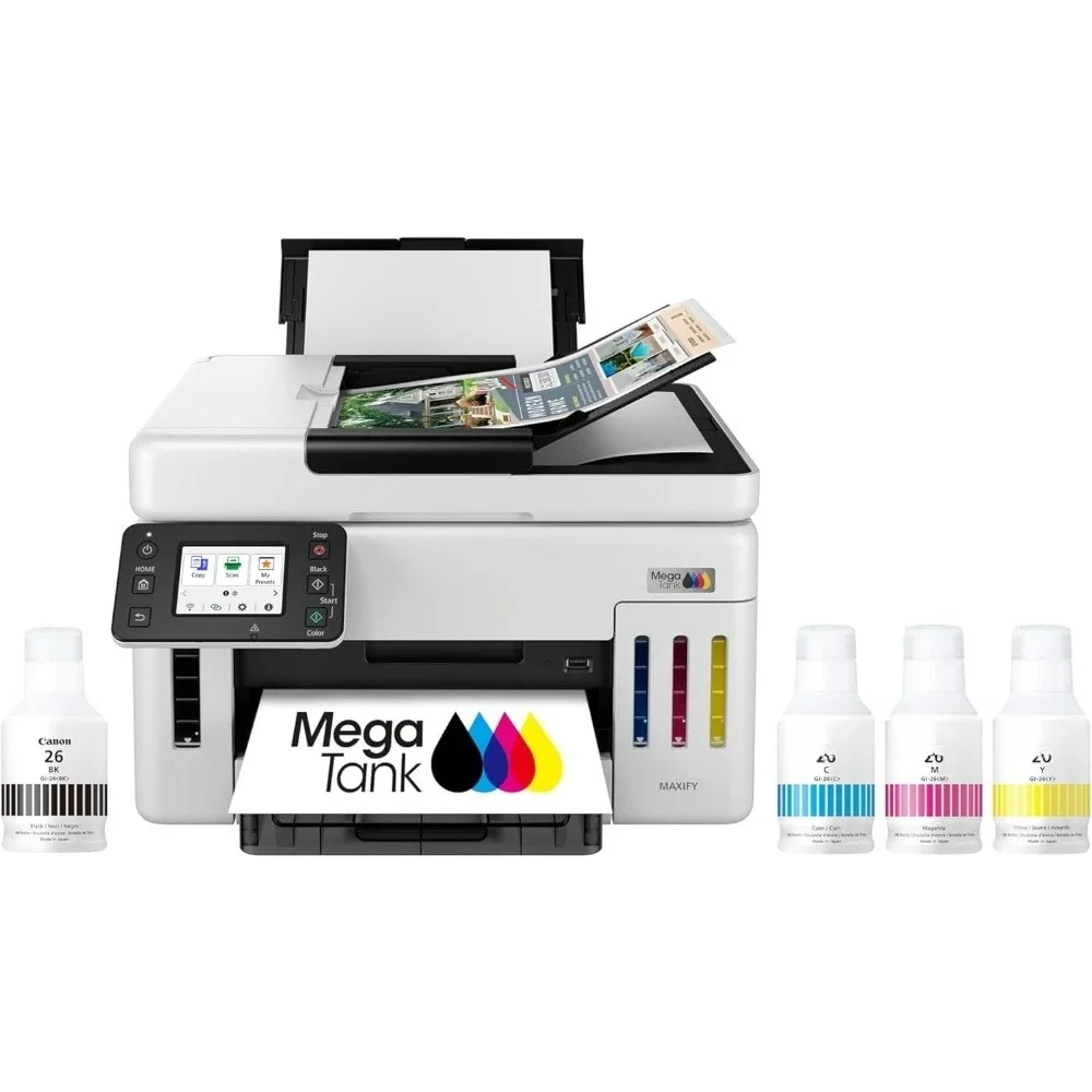 

White Wireless All-in-One Printer, Print, Scan and Copy, with 2.7" LCD Touch Screen and Auto Document Feeder - High quality