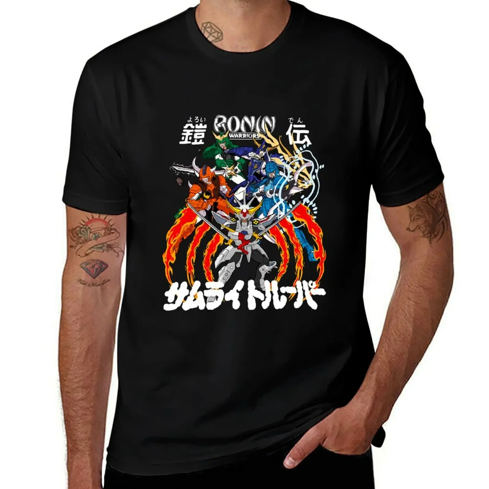 Ronin Warriors T-Shirt sports fans boys whites summer tops Anime t-shirt mens t shirts