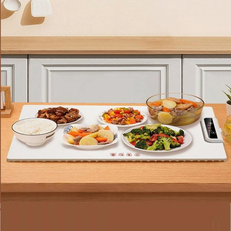 Placa de aquecimento para fazer casa, mesa multifuncional, placa de isolamento de alimentos, alimentos quentes e arroz, placa de temperatura constante (plugue americano)