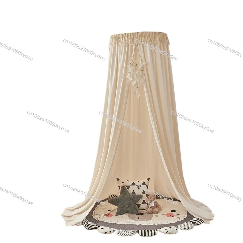 

Children's Room Dome Fringe Hanging Spike Bed Mantle Ceiling Princess Wind Free Installation Household Bedroom Blackout