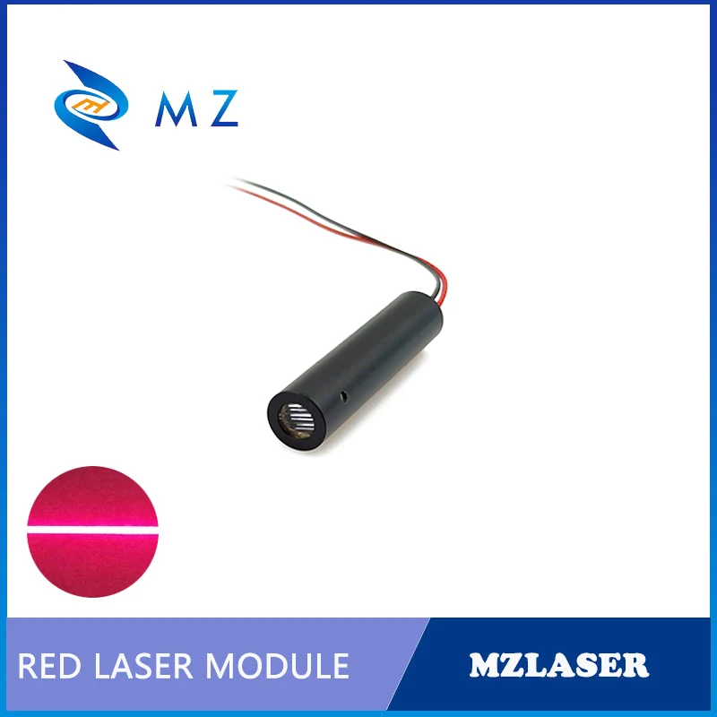 Módulo de diodo láser de línea roja compacto, Mini D10 mm, 650nm, 10mW, 12V, Grado Industrial, tipo de unidad APC