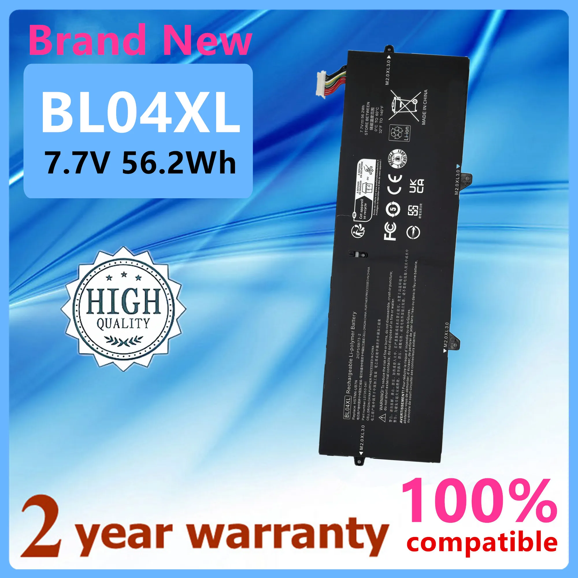 

Аккумулятор для ноутбука HSTNN-DB8M HSTNN-UB7N HSTNNUB7N для HP EliteBook X360 1040 G5 G6 Series L07041-855 BL04XL