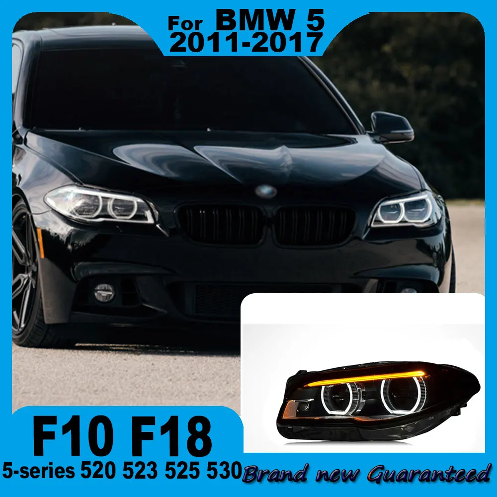 

For BMW 5 Series F10 F18 2011-2017 520 523 525 528 530 535 Headlight Upgrade LED Headlamp Angel eye DRL Turn signal Accessories