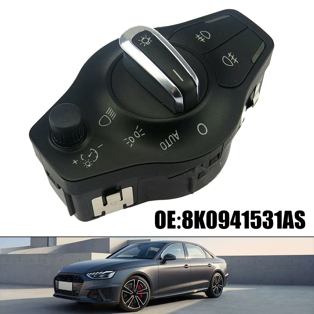 Car Lighting Control Control Switch Car Headlight Easy To Install Made Of ABS No Deformation OEM Number 8K0941531AS