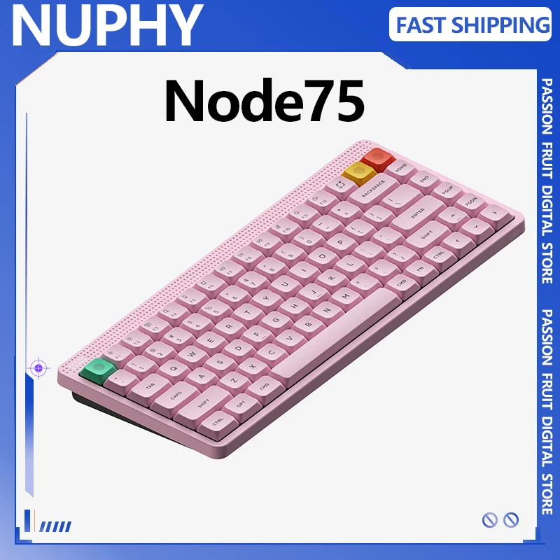 

Nuphy Node75 Wireless Mechanical Keyboard Hot Swappable 84 Keys 75% Custom Low Profile Keyboard with Knob RGB Gasket Mounted