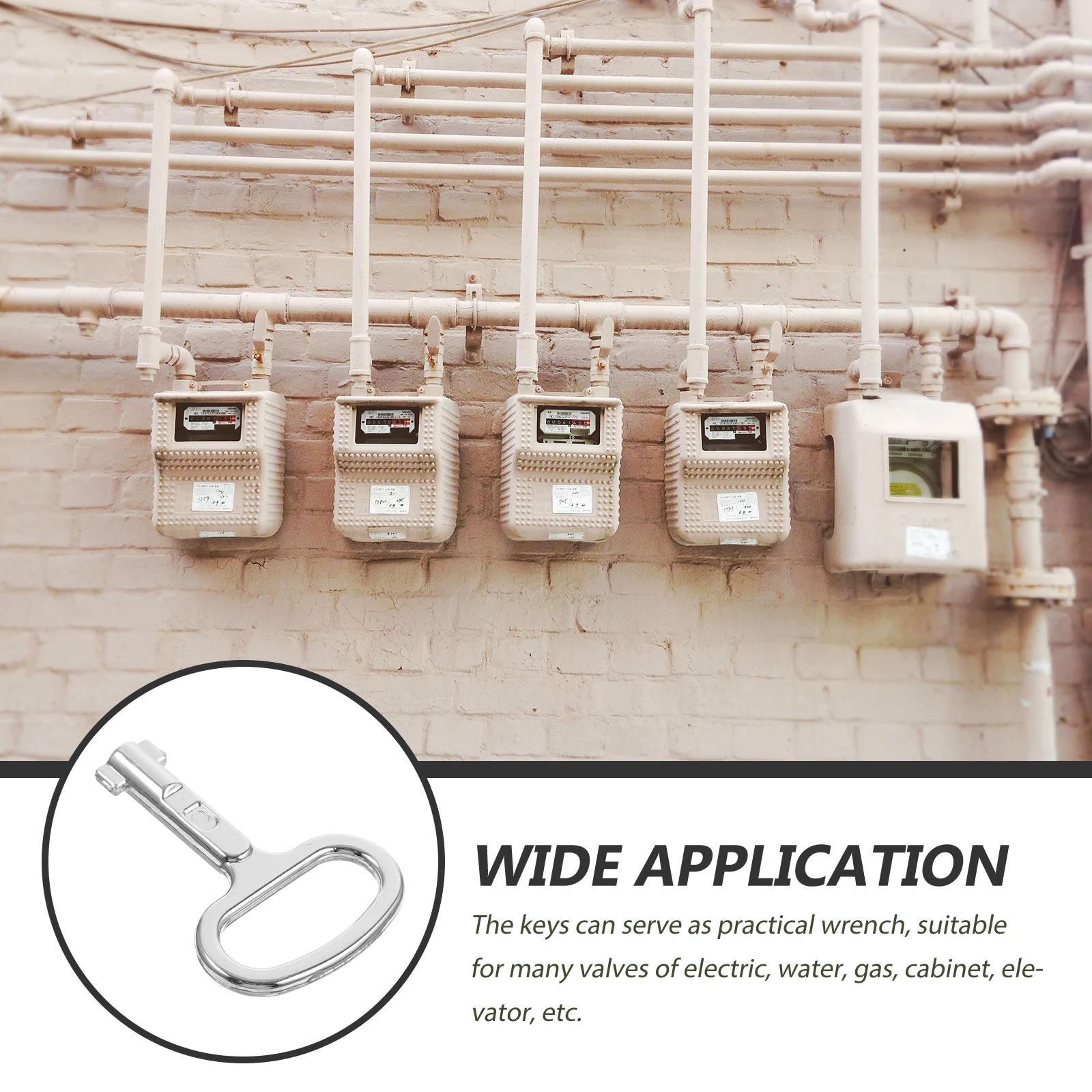 

6pcs Electric Cabinet Aluminum Alloy Utility Meter Keys Durable For Water Gas Valve Tools Radiator Bleed Plumbing Keys Gas Meter