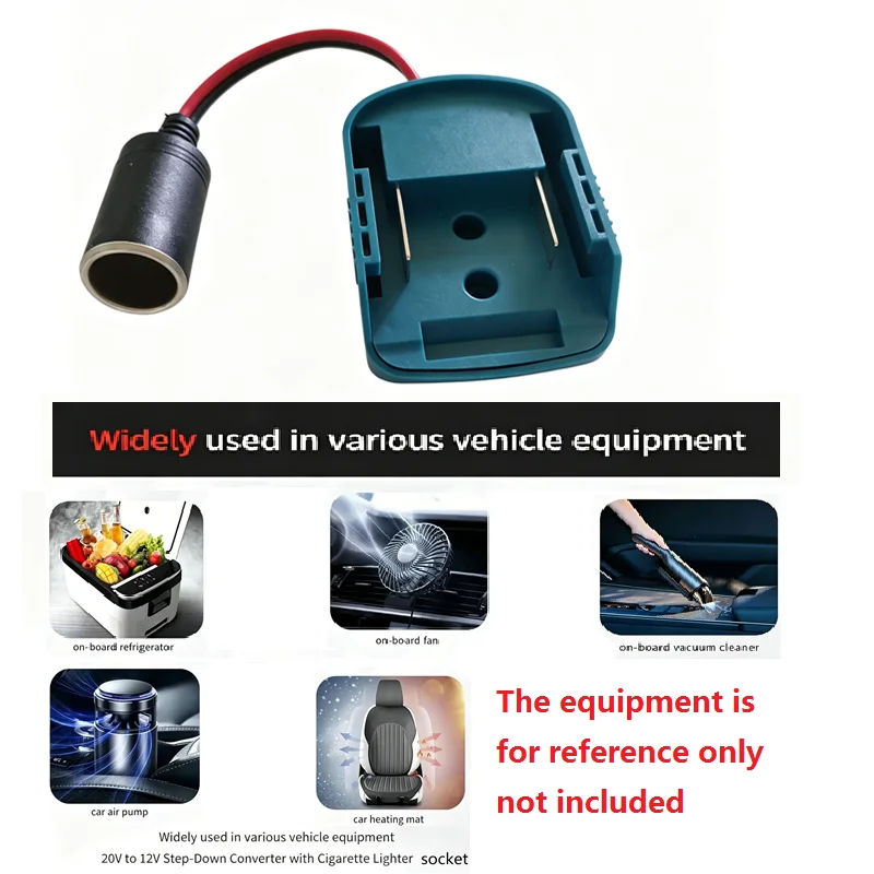 Compatible with Makita 18V Li-ion Battery BL1830 BL1840 DC18-20V Battery Converter to 12V Car Cigarette Lighter Socket Adapter