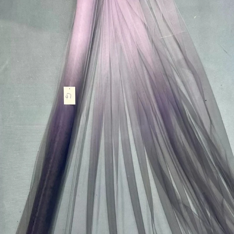 5yard Graduated Colorful Tie Dyed Tulle Fabric with Gradient Colors Mesh Super Soft Ombre Tulle Net Lace for Prom Party Dress view 3