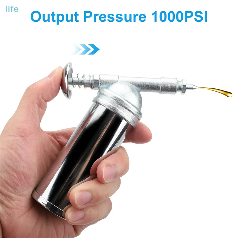 ความจุ 80cc 1000PSI เอาต์พุตความดัน Oiler Mini จักรยานปืนจาระบีเครื่องมือถือแรงดันสูง Oiler เครื่องมือซ่อมเครื่องมือ