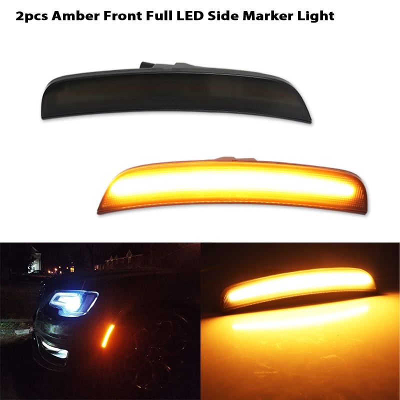Juego De Luces De Posición Laterales Ahumadas LED Para Chrysler 300 2015-2023 | HPB, Frente Y Trasero, 4 Piezas