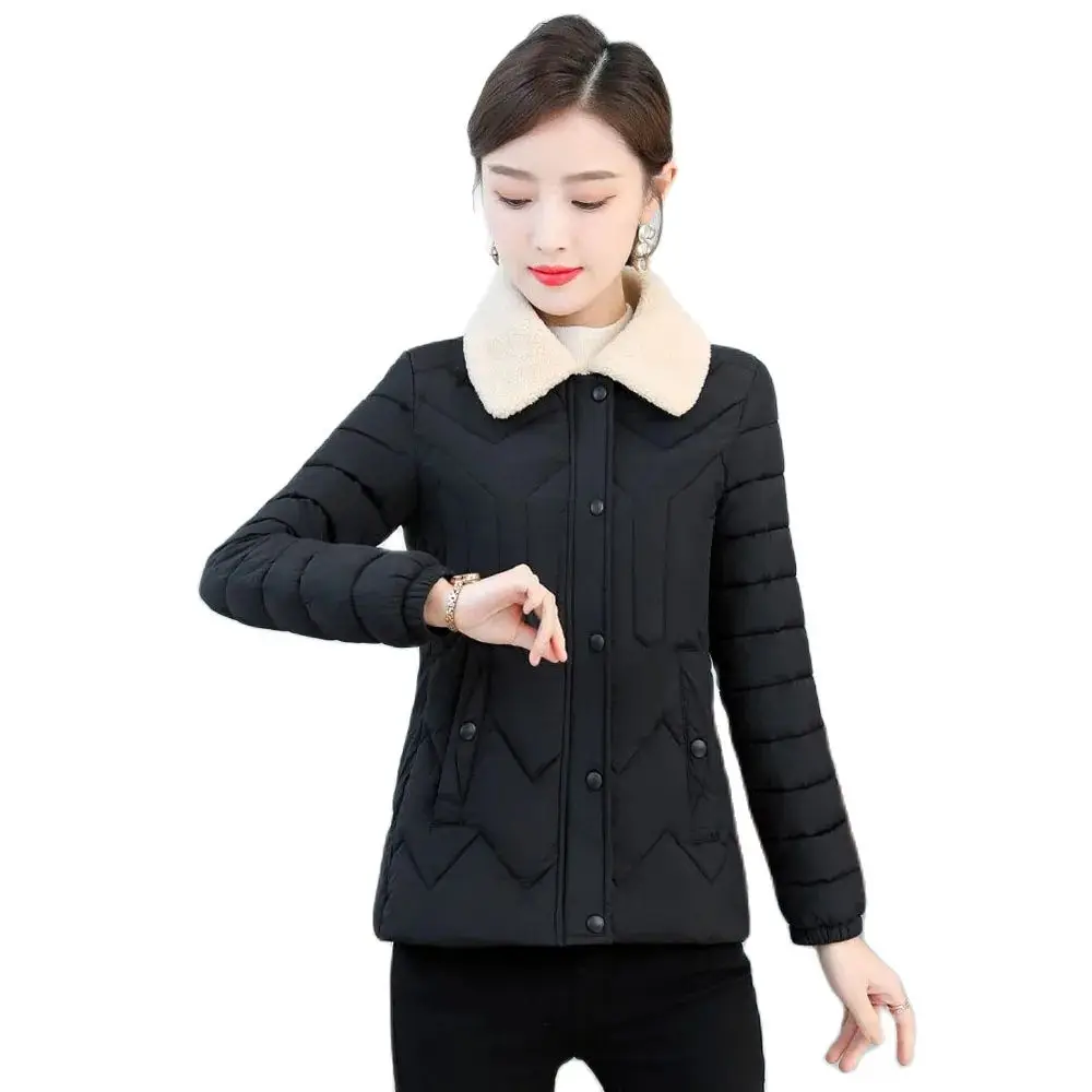 

Cotton-padded Women's 2023 Winter New Western-style Slim Slim Cotton-padded Short Fashion Mother Casual Coat Tide.