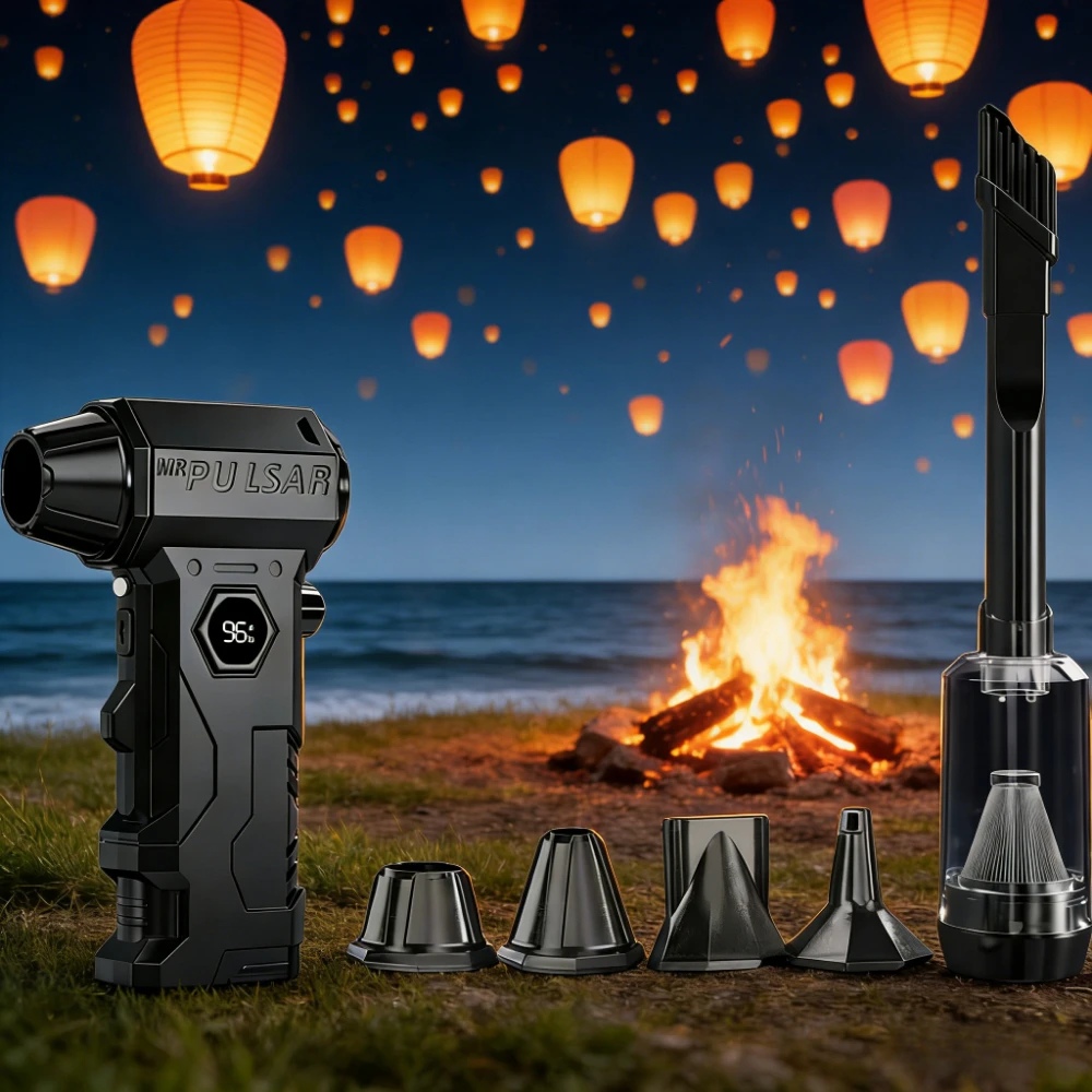 

Портативный ручной турбовентилятор-пылесос X7 | Многофункциональный вентилятор-ураган с LED-подсветкой и несколькими насадками для очистки