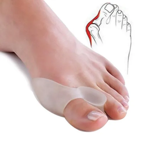 Corrector de pulgar de Gel de silicona, Protector de juanete, dedo del pie, Hallux Valgus, separador, alisador de dedo, ajustador, herramienta de cuidado de los pies, 2 uds.