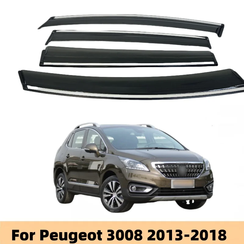 

Для Peugeot 3008 2013 2014 2015 2016 2017 2018 аксессуары для стайлинга автомобилей оконный козырек дефлектор накладка на окно защита от солнца и дождя