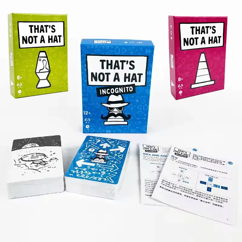 

That's Not A Hat Card Game 3-8 Players Fun Bluffing & Memory Party Tabletop Game for All Ages Ideal for Family Gatherings