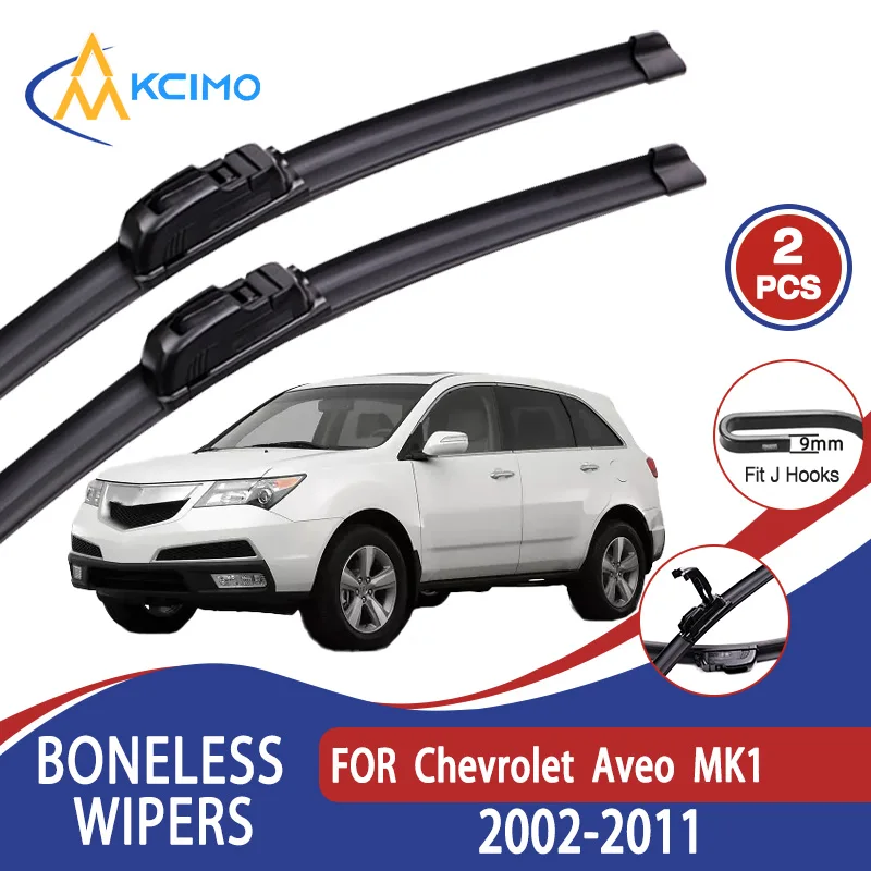 

For Chevrolet Aveo MK1 2002-2011 Car Wiper U-type Soft Rubber Boneless Wiper HD Quiet Durable Automotive Wiper 22"+16"