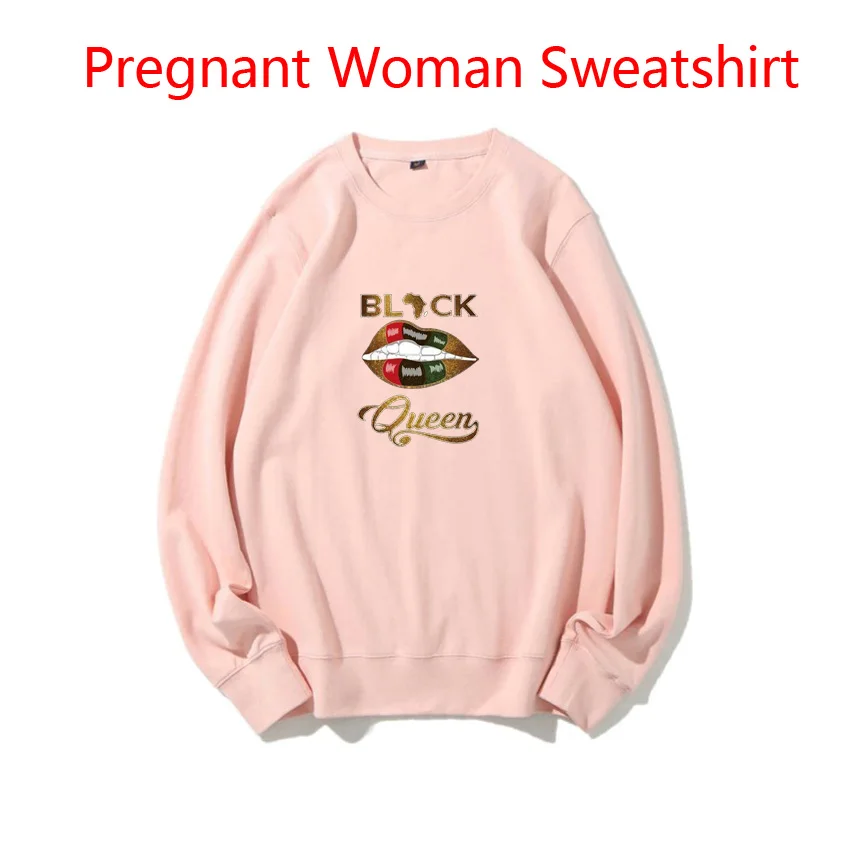 Funny Lip Love Print Pullover Pregnant Woman Sweatshirt Fashion Korean Version Maternity Women Sweaters Spring Autumn DIY