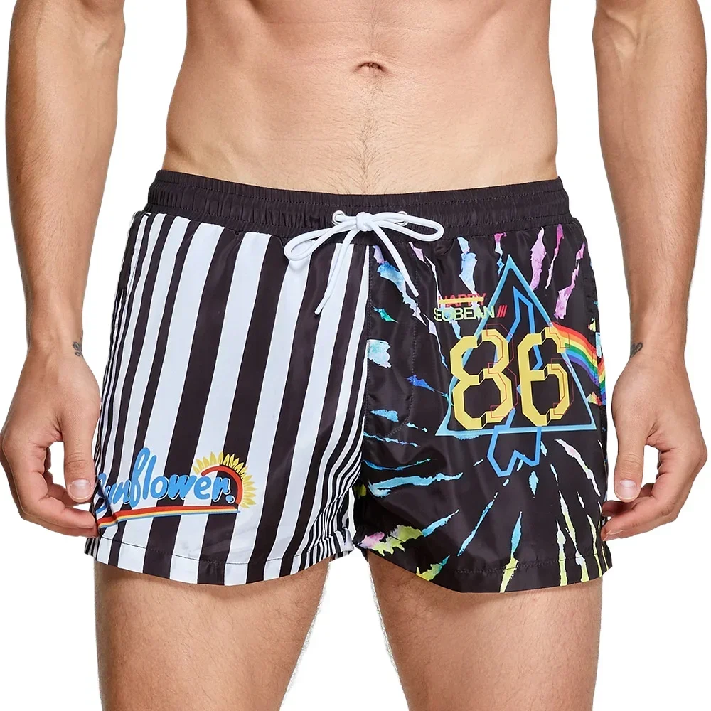 Fashion Mens Shorts 2024  Swimsuits Man Beach Boardshorts Men Swim Shorts Bermuda Surf Bathing Suit Swimwear with Liner