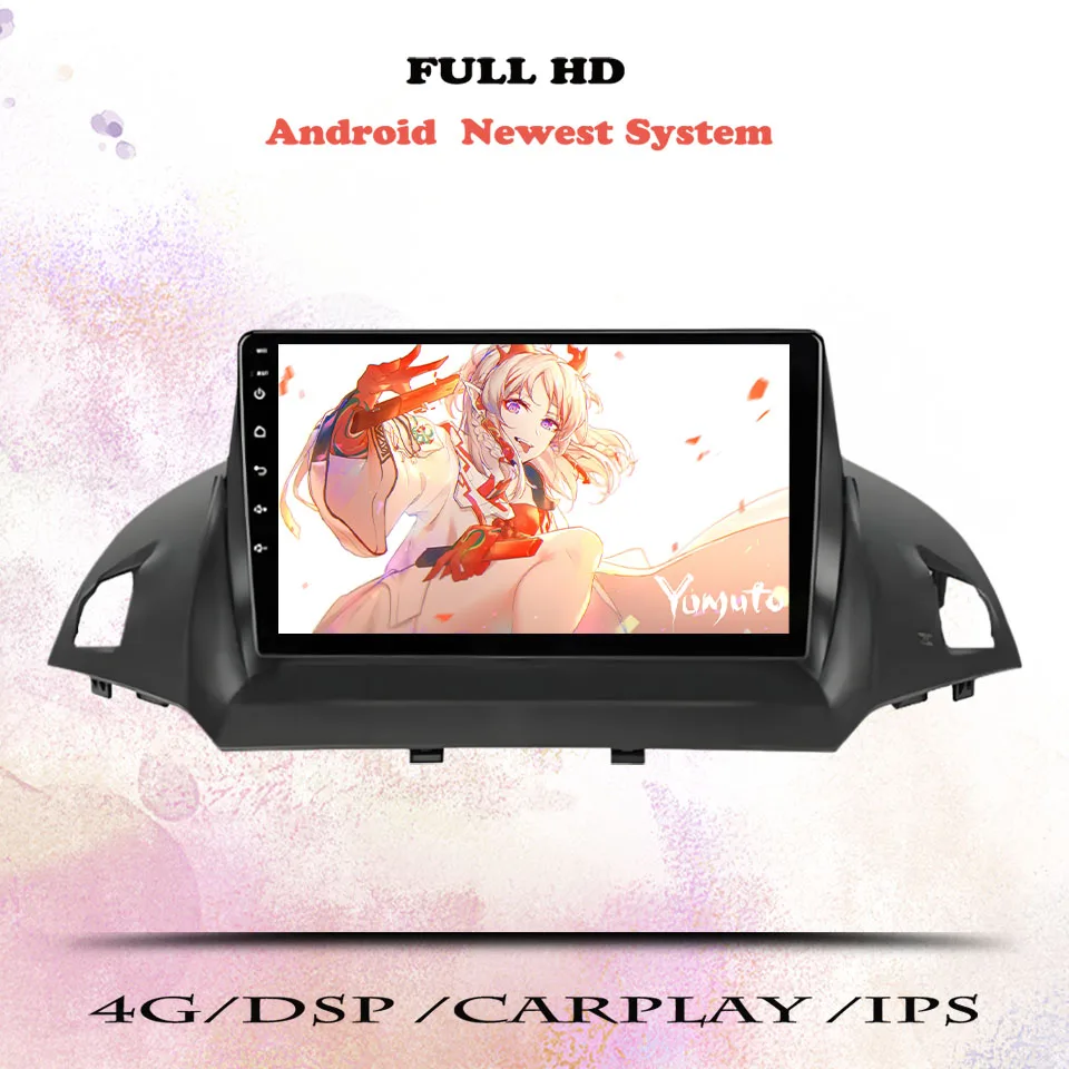 Android 14 Car Radio Multimedia Video Music Tape Recorder For Ford Kuga Escape 2012 - 2019 Navigation GPS 2 Din DVD Head Unit