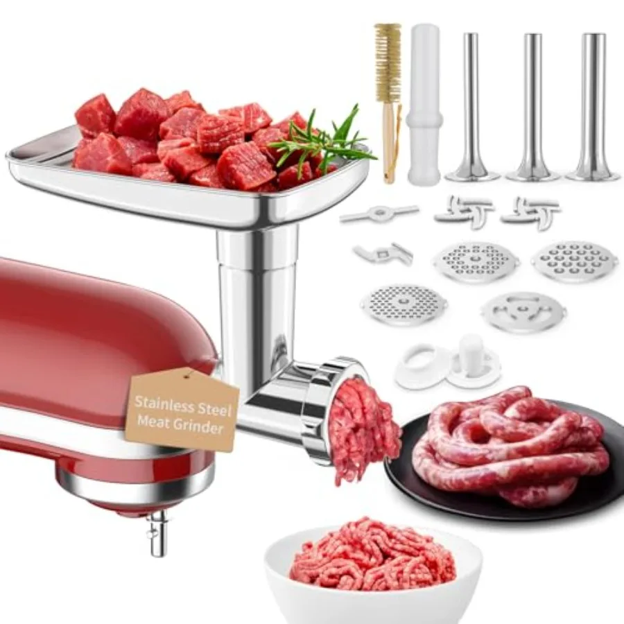 

Насадки для мясорубки из нержавеющей стали для миксеров, насадка для приготовления колбас, идеальная насадка для измельчения, можно мыть в посудомоечной машине